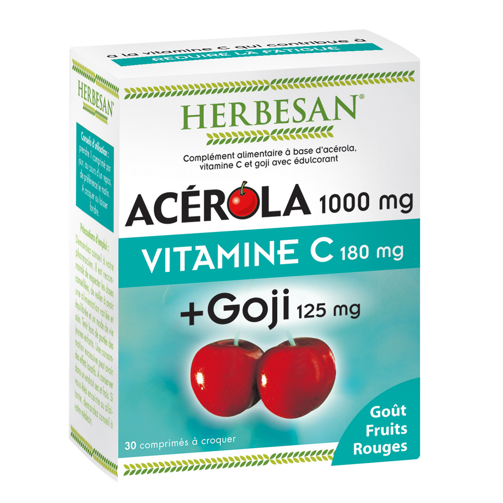 acérola goji vitamine C herbesan comprimé