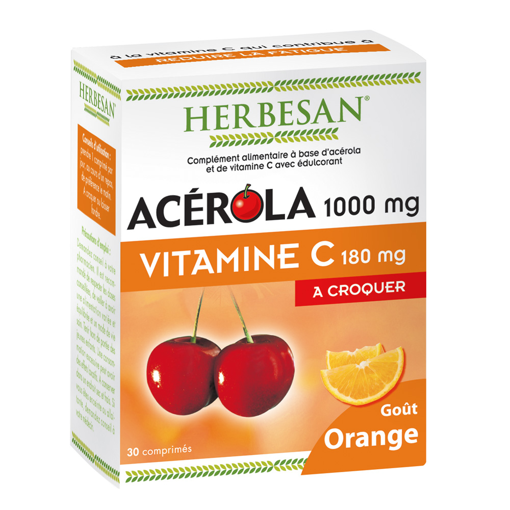 acérola gout orange vitamine C herbesan