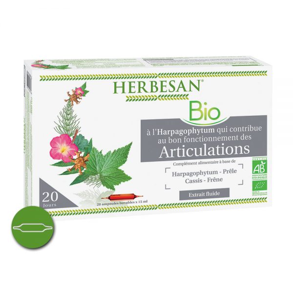 Harpagophytum articulations ampoules bio herbesan