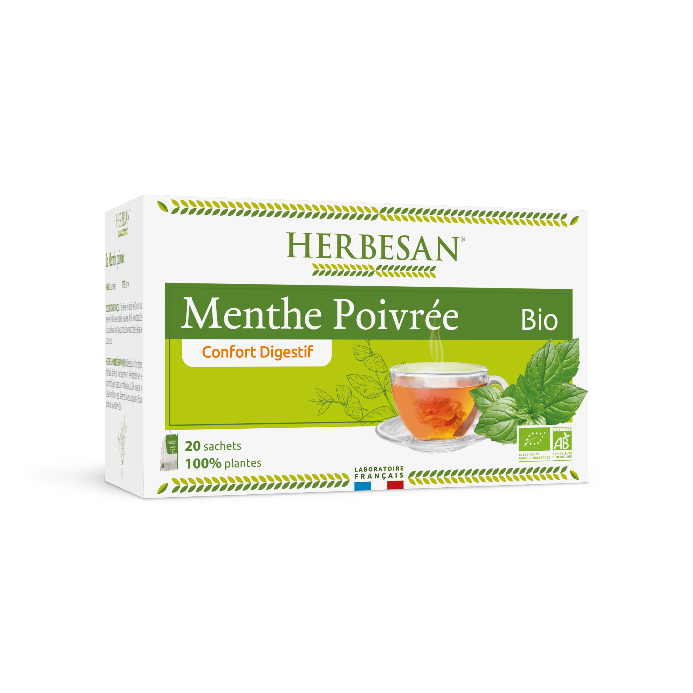 Infusion Menthe poivrée - Confort digestif - HERBESAN®